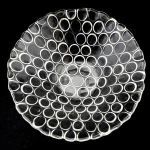 Coin Dot Hobnail Clear Glass Bowl Small